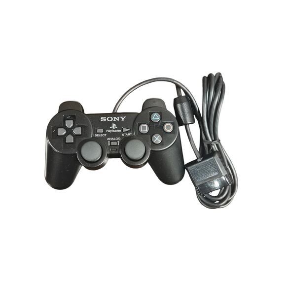 Sony Playstation 1 2 controller dual shock hard wire corded - Picture 1 of 4